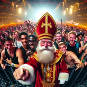 Sinterklaas Celebration with Multicultural Unity at Dutch Techno Festival