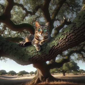 Create a Cat in a Tree - Serene Outdoor Scene