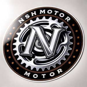 Nash Motor Motorcycle Sticker | Vintage Chrome Logo Design