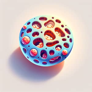 Heterokaryotic Fragment Icon | 3D Cellular Structure