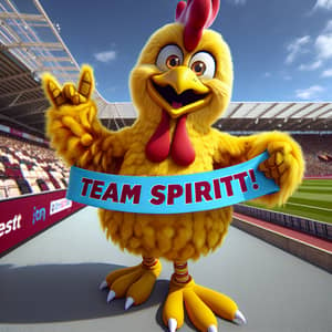 Cheerful Chicken Mascot for Team Spirit Events