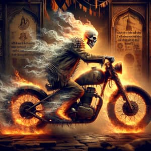 Ghost Rider: Supernatural Motorcycle Daredevil in Indian Setting