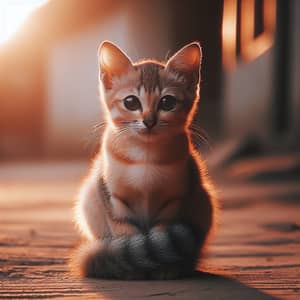 Comfortable Cat with Bright Eyes and Soft Fur