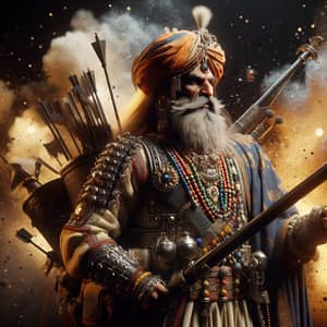 Photorealistic 8K Artwork of Chhatrapati Shivaji Maharaj - Detailed Portrait