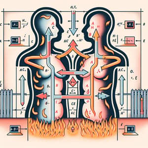 Heat Transfer Between Two Bodies - Illustrated Explanation