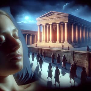 Dreaming Woman at Ancient Temple | Serene Voices & Converations