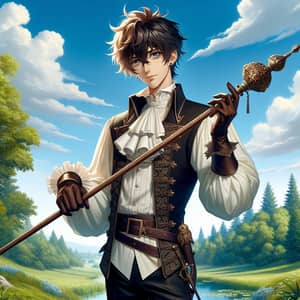 Asian Descendent Man in European Fantasy Attire | Fantasy Fashion Storyteller