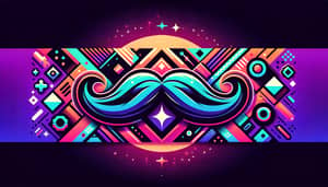 Modern Twitch Channel Banner Design with Moustache