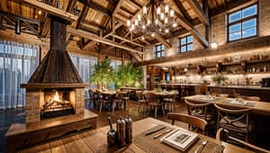 Charming Rustic Restaurant with Vintage Decor