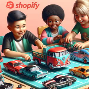 Kids Playing with Die-Cast Model Cars | Shopify Store