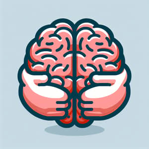 Heart-Shaped Brain Logo for Mental Health Care