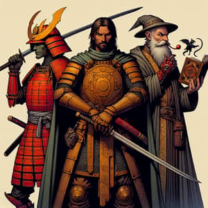 Medieval Heroes: Samurai, Bogatyr, and Scientist Vampire