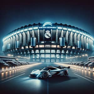 Night Sky Santiago Bernabeu Stadium Wallpaper