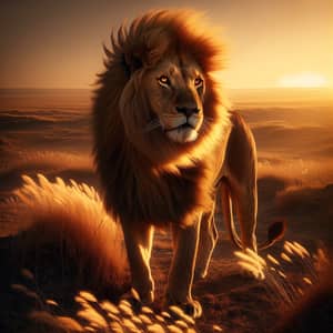 Majestic Lion in African Savannah | Wildlife Photography