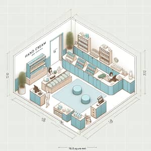 Optimized Floor Plan for Hand Cream Business (16.8 sqm)