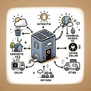 Compact Solar Device for CO2 to Oxygen Conversion