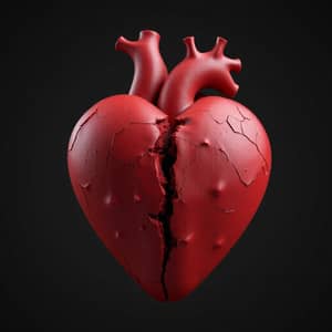 Broken Heart 3D Render - Emotional Art