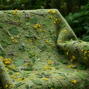 Herbal Woven Blanket in Natural Tones