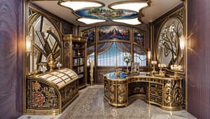 Stunning Art Nouveau Office Interior Design