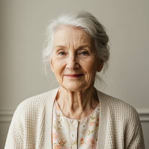 Heartwarming Portrait of an Elderly Woman