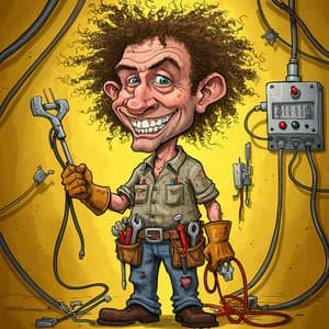 Electrician Caricature: Humor and Art