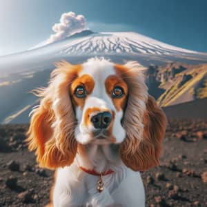 White and Orange Cocker Spaniel at Mount Etna | Sicily