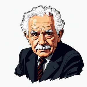 David Ben-Gurion Vector Cartoon Illustration