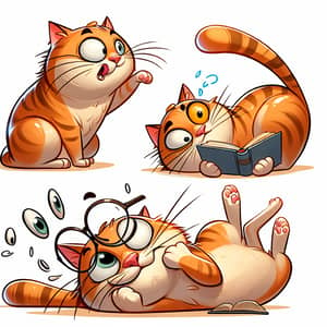 Playful Cat Cartoon | Humorous Feline Artwork