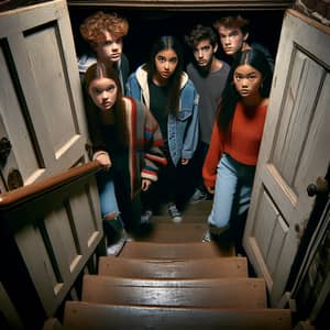 5 Teens Brave the Creepy Dark Basement Adventure