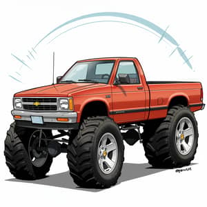 1990 Chevrolet S10 Caricature Art