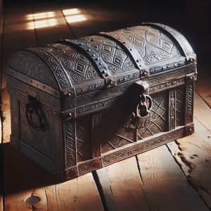 Antique Iron Chest: Rustic Charm & Mystery