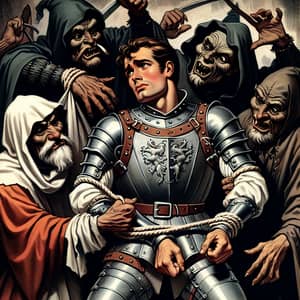 Prince Phillip Bound by Villains - Knightly Struggle Depicted
