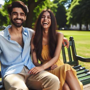 Happy Friends Enjoying a Sunny Day in the Park