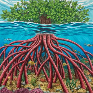 Red Mangrove Coloring Book - Underwater View