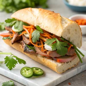 Authentic Vietnamese Banh Mi - Flavorful Sandwiches