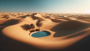 Minimalistic Desert Oasis: Tranquil Sand Dunes