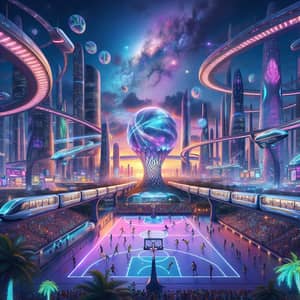 Futuristic Basketball City | Skyline Dreams Unfold