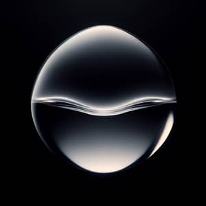 Ethereal Glass Ellipsoid Captured in High-Speed Photography