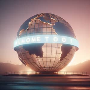 Large Sphere with Concave LED Billboards on Sunset Blvd | West Hollywood, CA