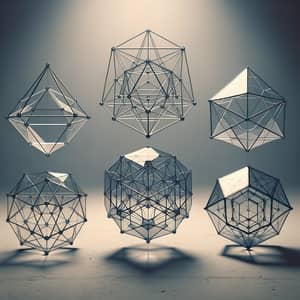 Geometric Shapes Sculpture | Glass Art Installation