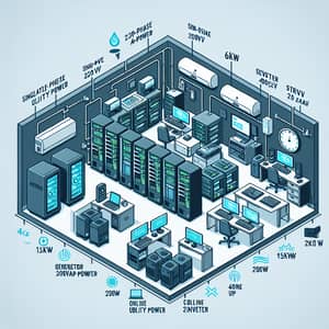 Power System Setup: Generator, Inverter, UPS | Diagram