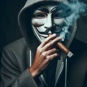 Anonymous Person Smoking a Cigar