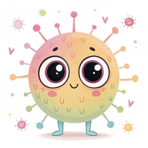 Cute Mini Microbe Character for Kids