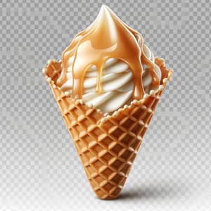 Waffle Cone with Sweet Condensed Milk