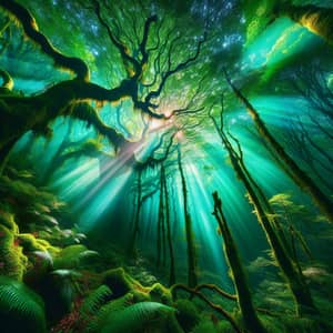 Explore a Mystical Forest with Ethereal Lighting