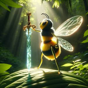 Swordsbee with Magical Water Sword - Mythical Creature