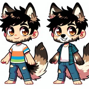 Chibi Dog Man Character Design | Playful Fusion Illustration