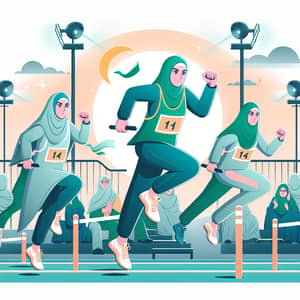 Athletes Wearing Hijabs in Sporting Environment