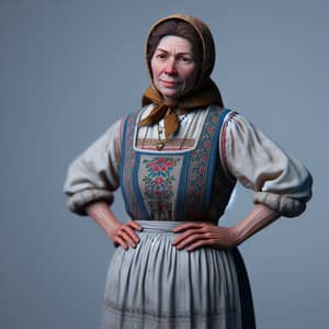 Traditional Russian Mother Character in Prostokvashino Village