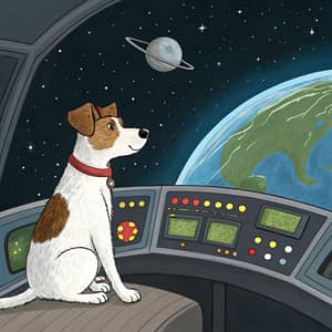 Fox Terrier and Gonzo in Space Ship Adventure